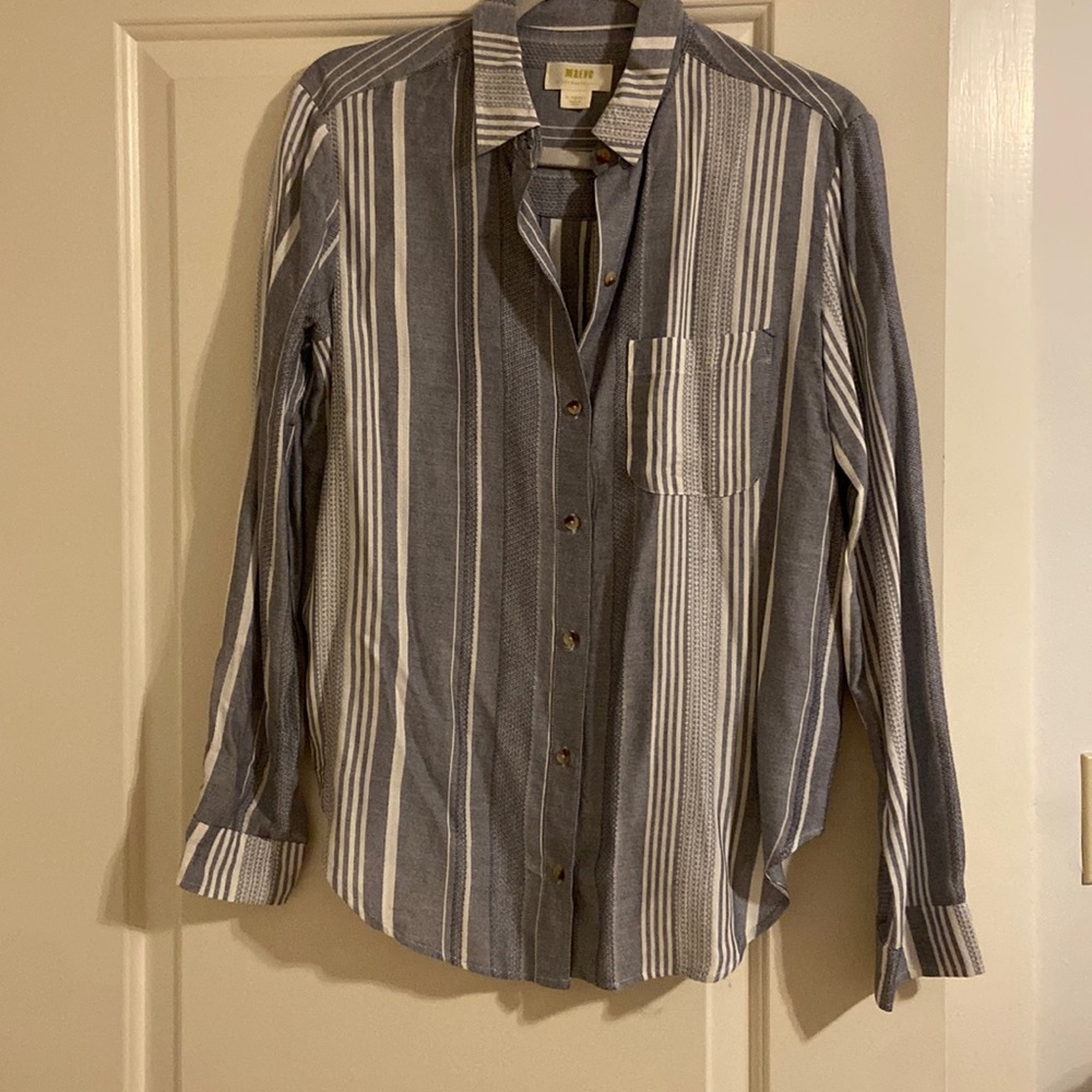 Denim look alike button down